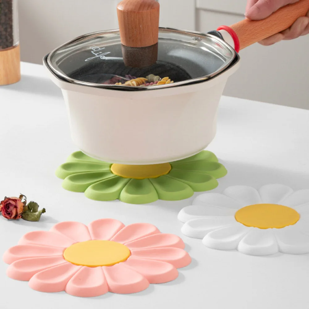 Flower Silicone Tea Coaster Table Placemats Heat Resistant 8 Seab43e6f32864f5d837331116e5c3b907