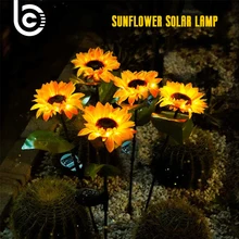 

Garden Solar Light Outdoor Waterproof Sunflower Lawn Led Lights for Yard Path Garden Decoration Flower Lighting Landscape