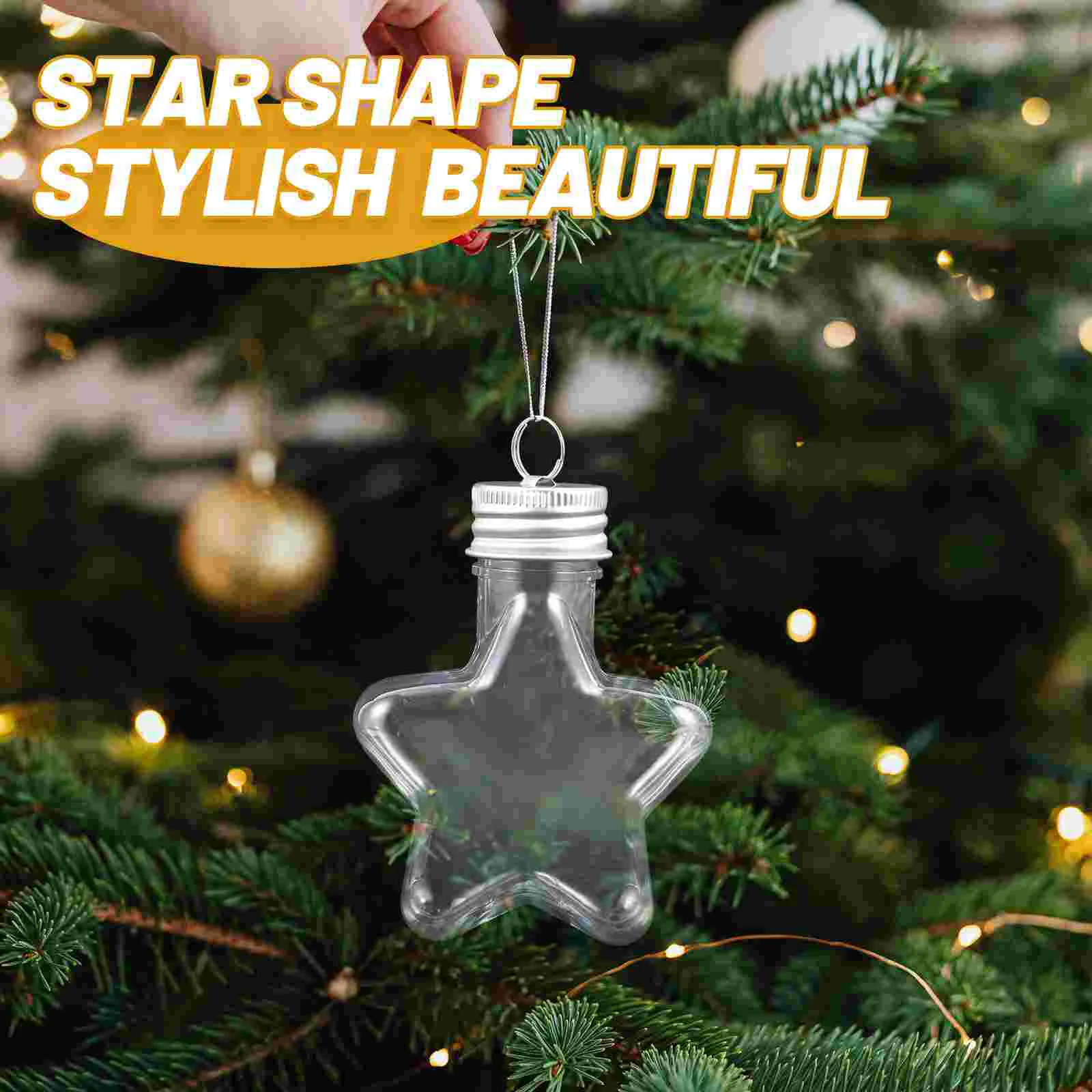 10 Pcs Christmas Bottle Drink Containers Wishing Star Origami Craft Jar Decoration The Pet 5