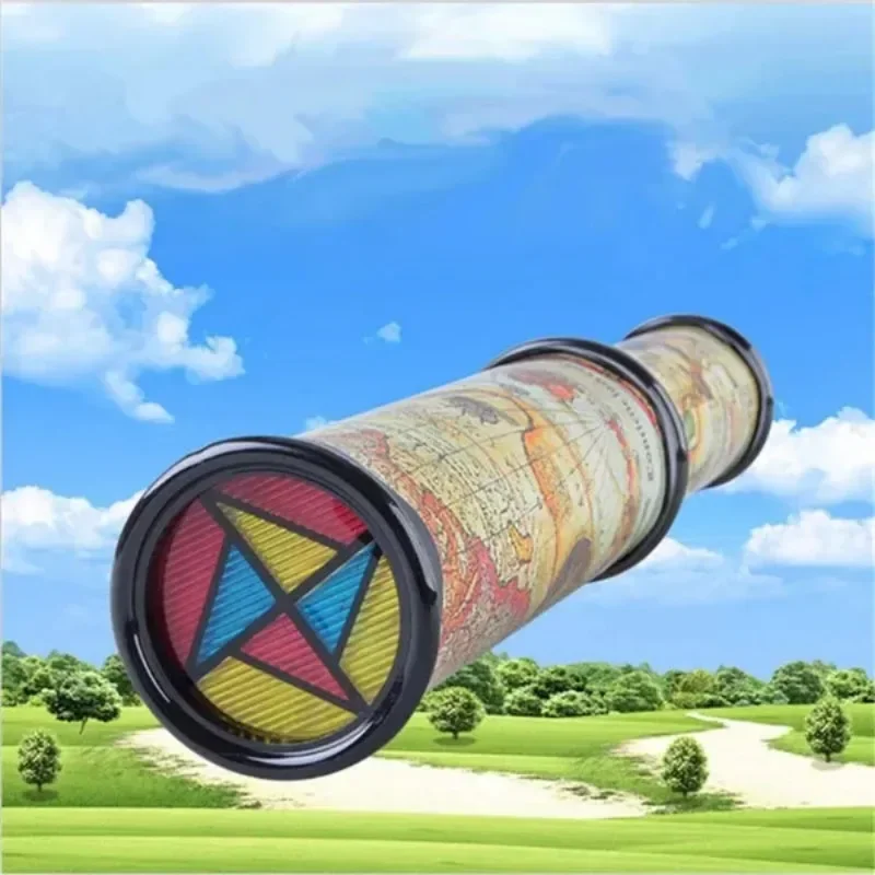 Rotating Kaleidoscope Magical and Versatile Interior View with Paper Children's Kindergarten Toys (Random color)