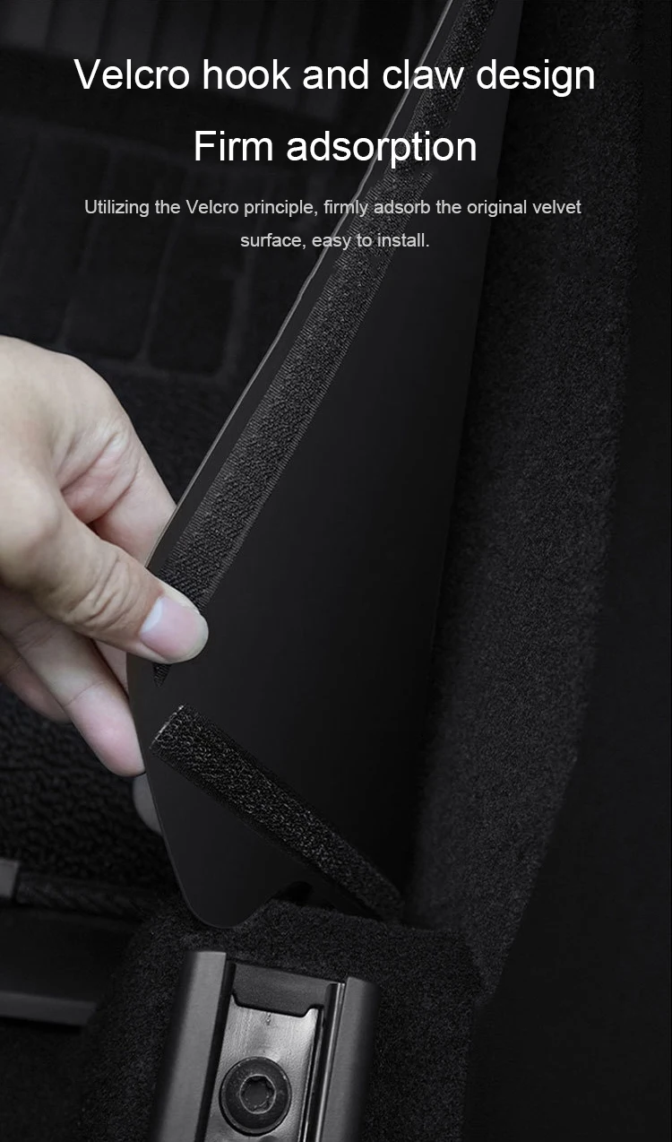 Car Console Pad For Tesla Model 3 Model Y 3 Highland TPE Side Defense Kick Pad Anti-dirty Foot Mat