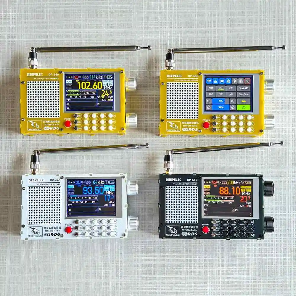 DP-666 DEEPELEC TEF6686 Radio High Sensitivity Full Band FM AM LW MW SW Shortwave ESP32 RDS 2.8 inch IPS LCD 6