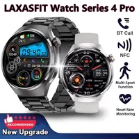 LAXASFIT New Men's Smart Watch HD Screen Heart Rate Bluetooth Call NFC Smartwatch For 2025 Men Women Holiday Gifts