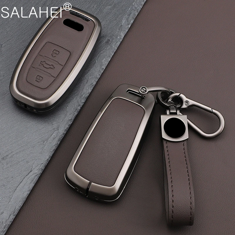 

Zinc Alloy Car Key Case Cover Holder Fob For Audi A1 A3 8V A4 B8 B9 A5 A6 C7 A7 A8 Q3 Q5 Q7 S4 S6 S7 S8 R8 TT Keychain Accessory