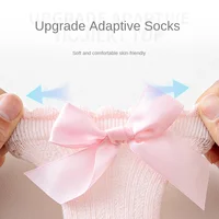Baby Stuff Newborn Girls  Princess Bow Socks Spring Autumn Cotton Children Socks Non-slip Stockings Infant Accessories  Clothes 4