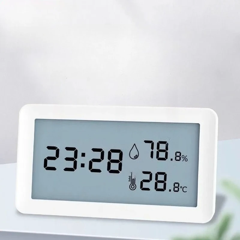 High Precision Digital Thermometer & Hygrometer with Table Clock Feature