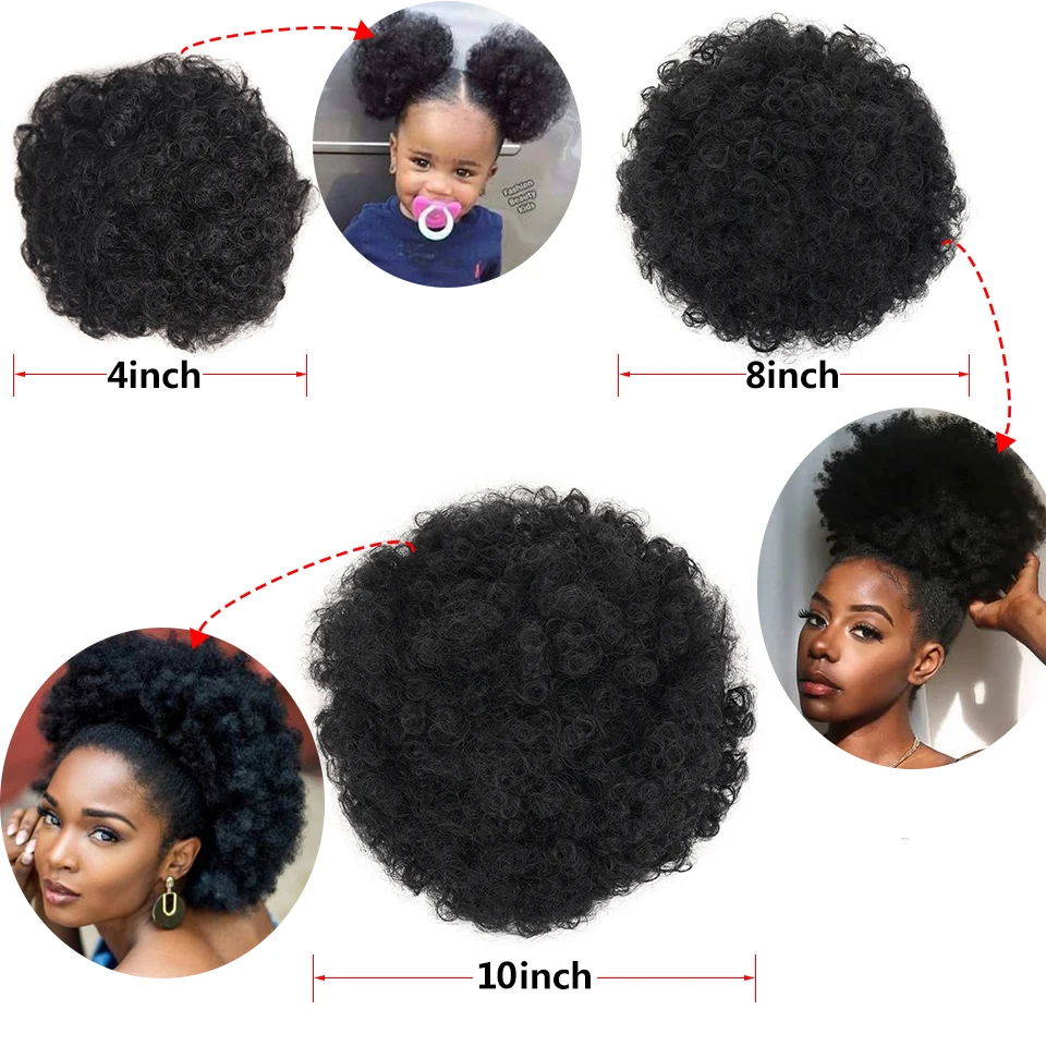 Hair Extensions | Claw Clip | Hair Buns | Hairpiece | Ponytail - Synthetic  Short Kinky Puff - Aliexpress