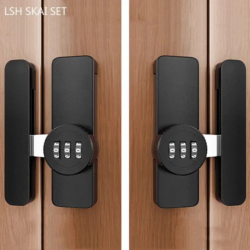 Zinc Alloy Security Door Buckle 3 Digit Password Lock Latch for Barn Door Window File Cabinet Indoor Hardware,sliding door latch,door latch,door lock latch,door handle lock