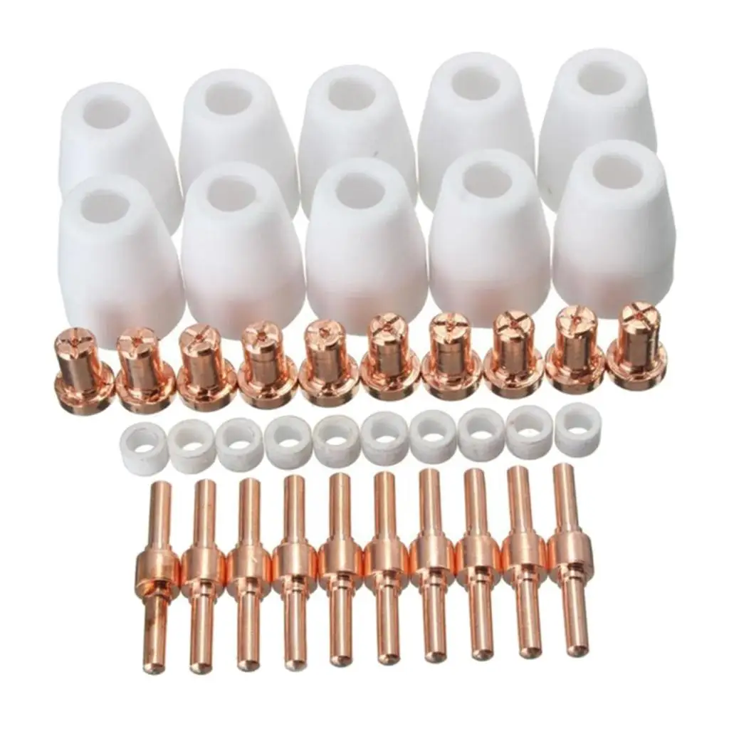 40 x Air Plasma Cutter Consumables for PT-31 LG-40 Torch CUT-40 Extend Nozzles 6