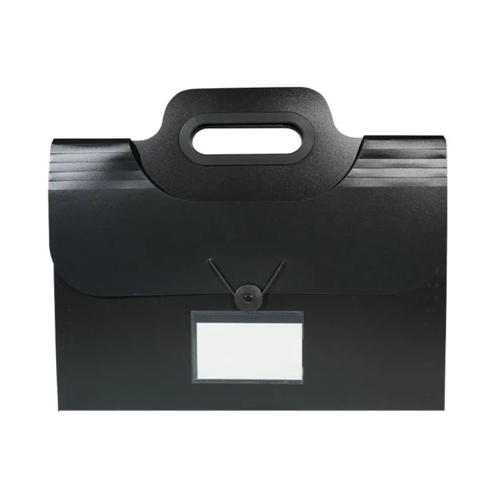 13포켓 확장 파일 홀더(손잡이 버클 잠금 장치 포함) 문서 정리함 대용량 두꺼운 아코디언 폴더 사무용