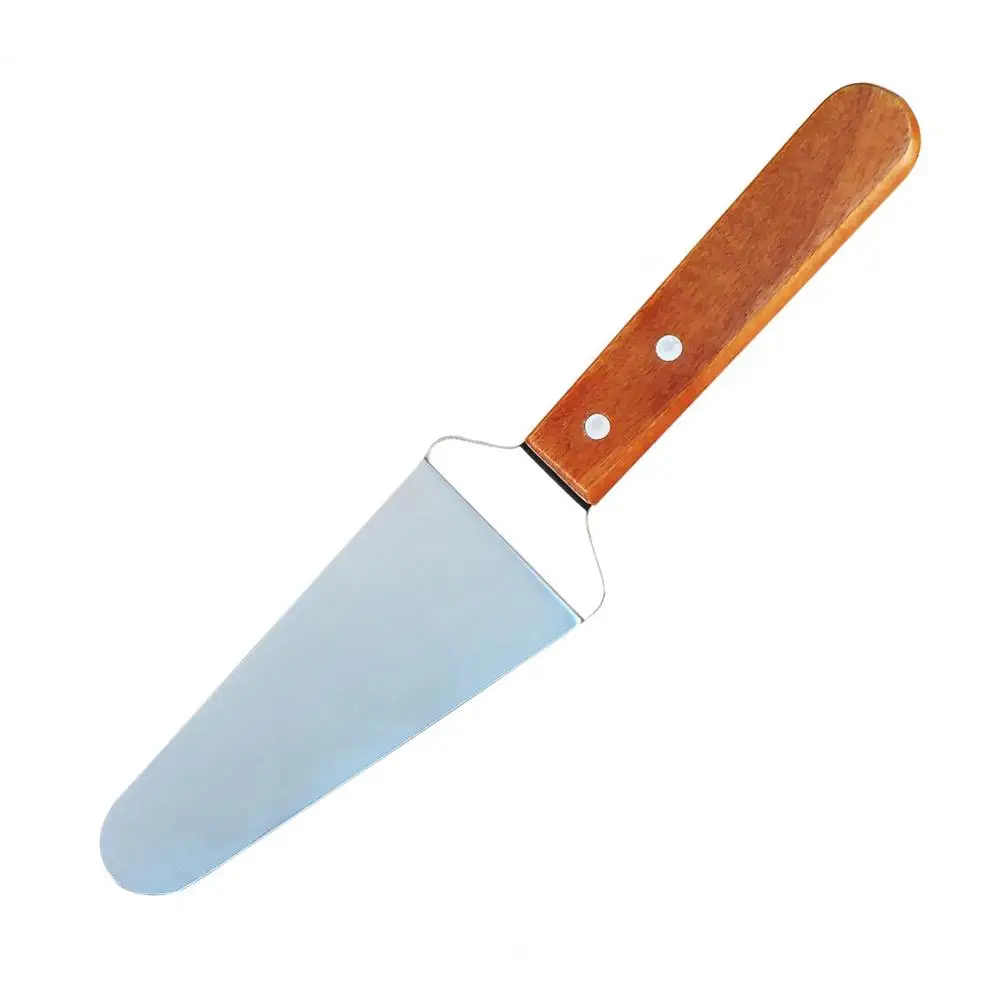 Stainless Steel Spatula Durable Stainless Steel Shovel Durable Spatula with Wooden Handle Comfortable for Cheese