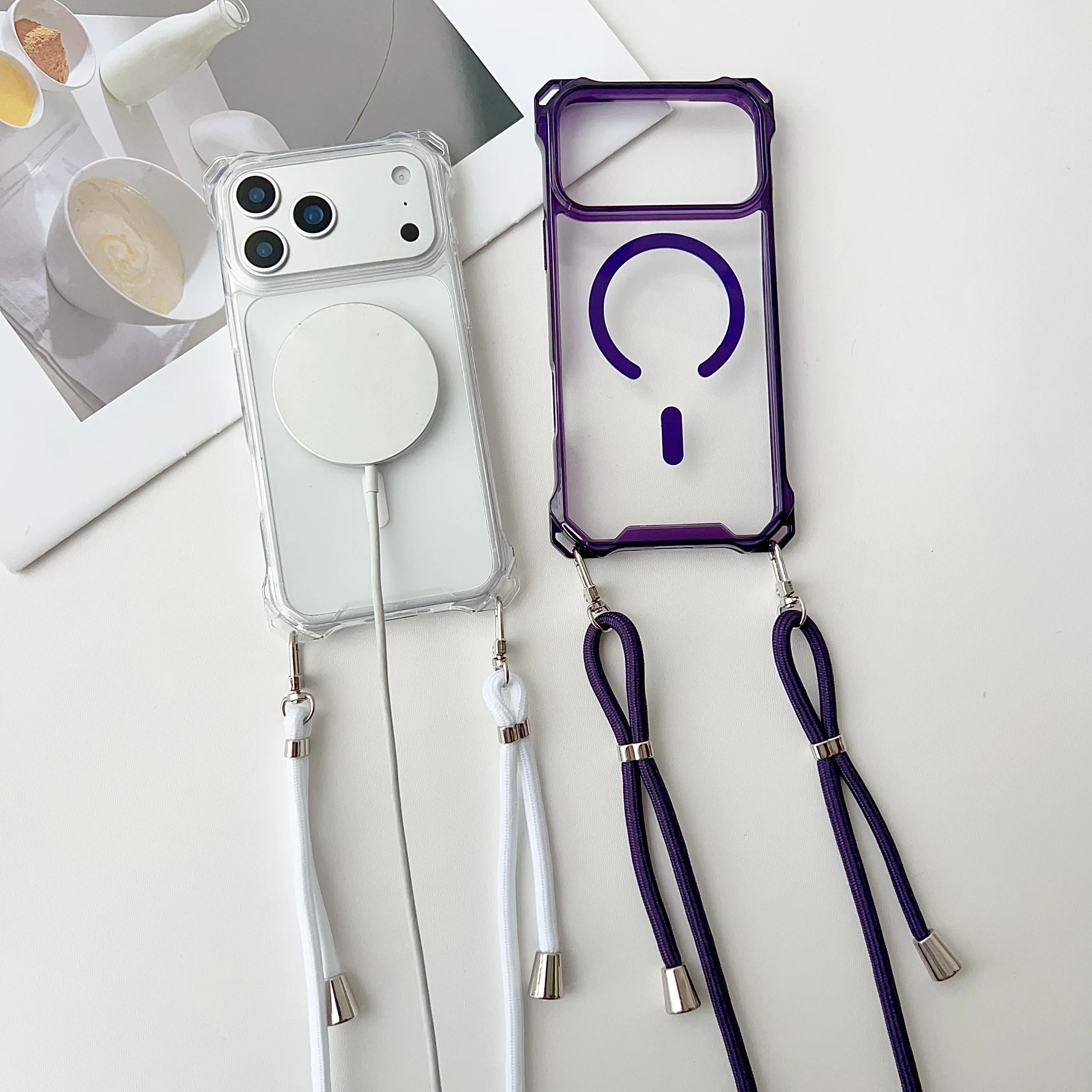 Enhanced Adjustable Crossbody Lanyard Phone Case with Anti-Drop Protection and Magnetic Features