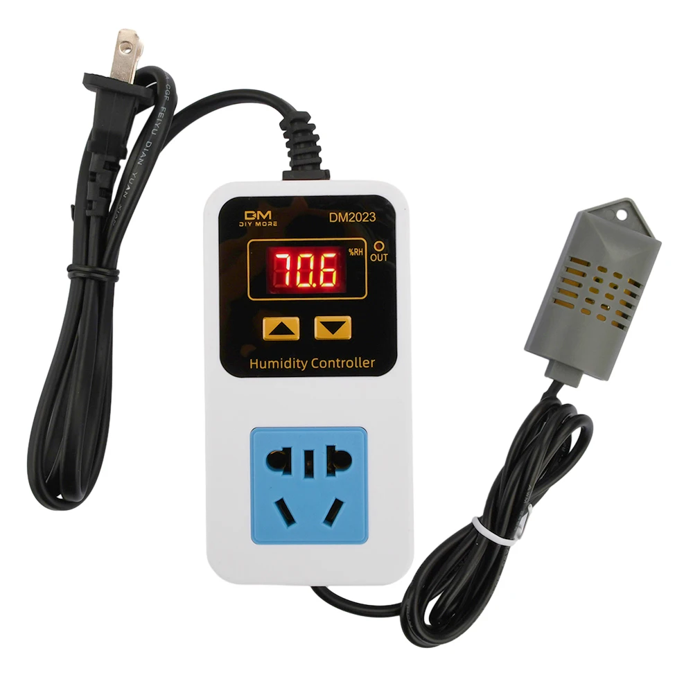 thumbnail image 2 of Digital Humidity Controller Plug - 120V Humidistat With Sensor For Reptiles, Mushrooms & Greenhouses 2 of 14