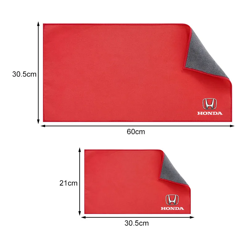 Car Interior Cleaning Soft Brush Car Wash Towel Microfiber Cleaning Rag Cloth for Honda Mugen Power Honda Civic Accord CRV Jazz 2