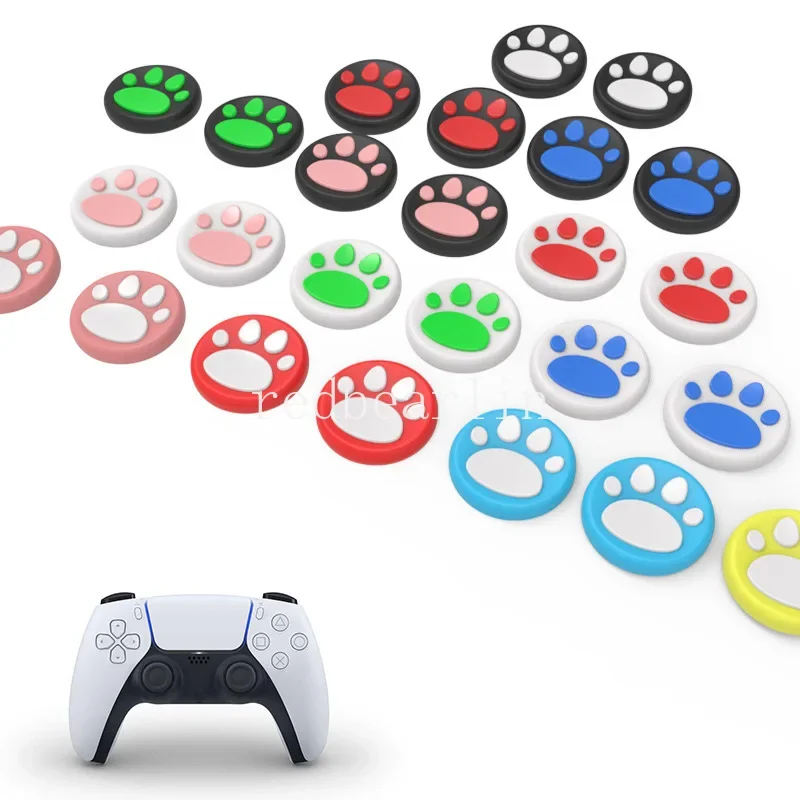 

500pcs Cat Paw Thumb Stick Grip Cap Joystick Cover Case For Sony PS5 PS4 PS3 Slim Xbox 360/One Series X/S Thumbstick