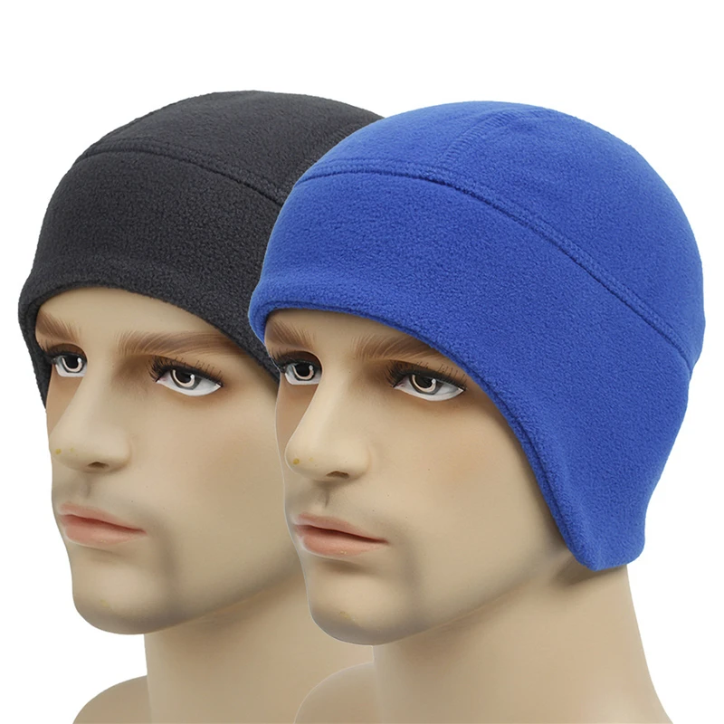 Winter Warm Mens Hat Cycling Ski Sport Beanie Caps Windproof Winter Skullies Caps Fleece Lightweight Thermal Women Hat 2