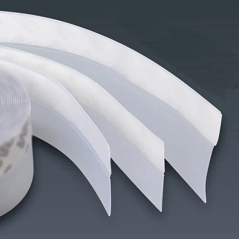 5M Sealing Water Blocking Strip Bathroom Shower Room Door Glass Doors Transparent Windproof Strip door seal strip sealing strip tape sealing strip shower door seal shower water barrier rubber shower seal rubber door weatherstripping door weatherstripping