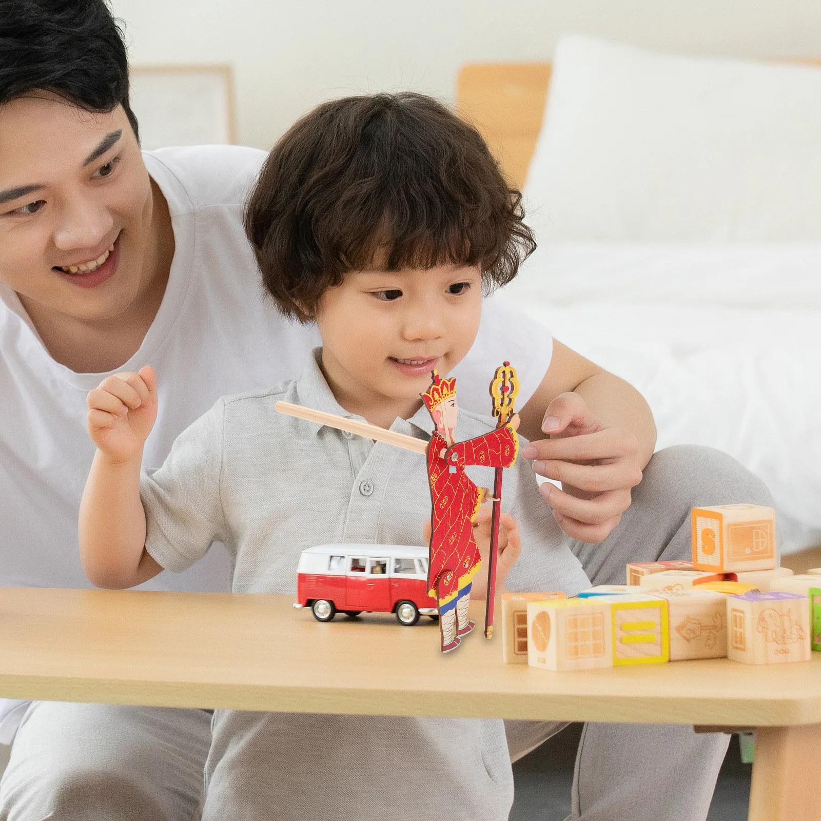 중국 전통 그림자 인형 만들기 키트 어린이용 컷아웃 장난감 손인형