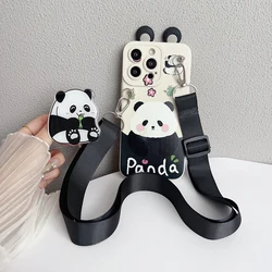 Universal Phone Case with Holder Rope and Ear Panda Design for Huawei Mate 10 Lite (B993PXY)