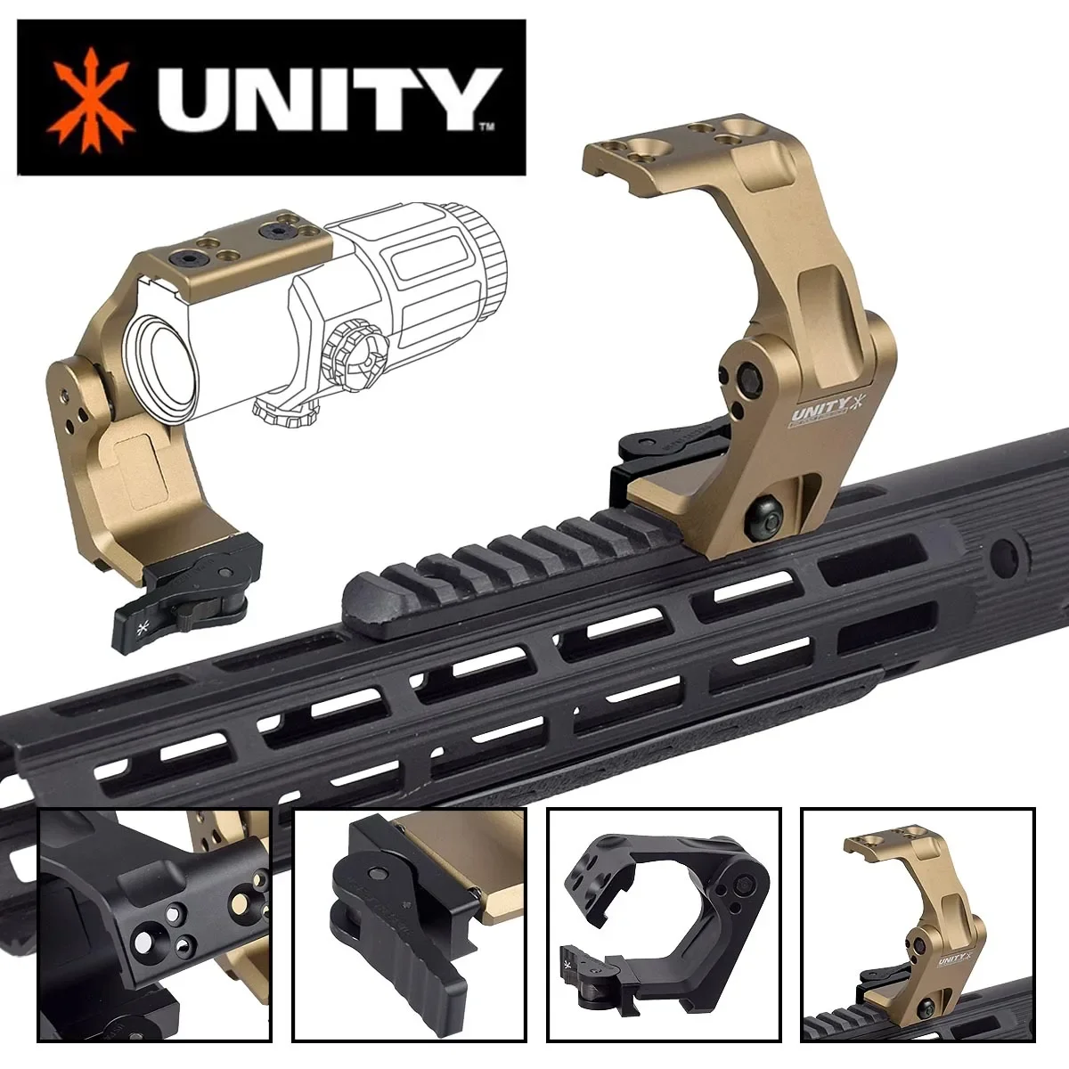Eotech G33 G43 G45 Sight Fixed 3X 5X Magnifier Scope 551 552 553 558 Holographic Sight UNITY FAST OMNI FTC 2.26" Height Mount tactical magnifier scope rifle scope riflescope mount