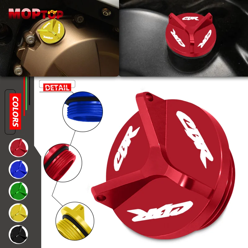 

Motorcycle Oil Filler Cover Engine Plug Oil Cup Cap Screws For Honda CBR650R 650F CBR600RR 1000RR 250RR 300RR 500RR 929RR 954RR