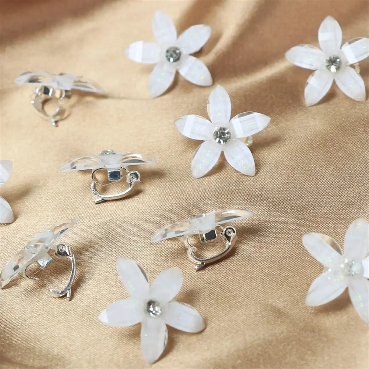 10pcs Hair Clip Braided Small Flower Hair Buttons Hairpin For Everyday Styling Suitable For Travel Mini Hair Claw Accessories Image 4