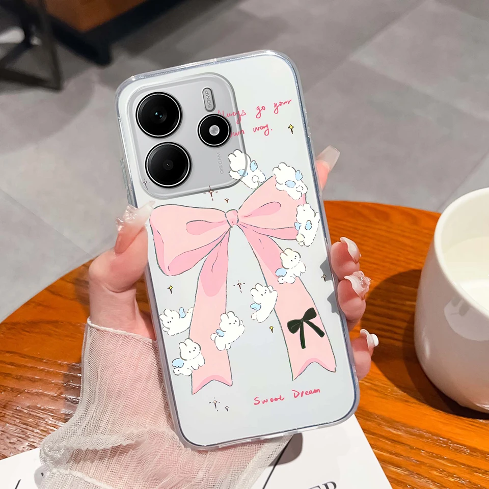 Love Heart Butterfly Transparent Shockproof Anti-Fingerprint Case