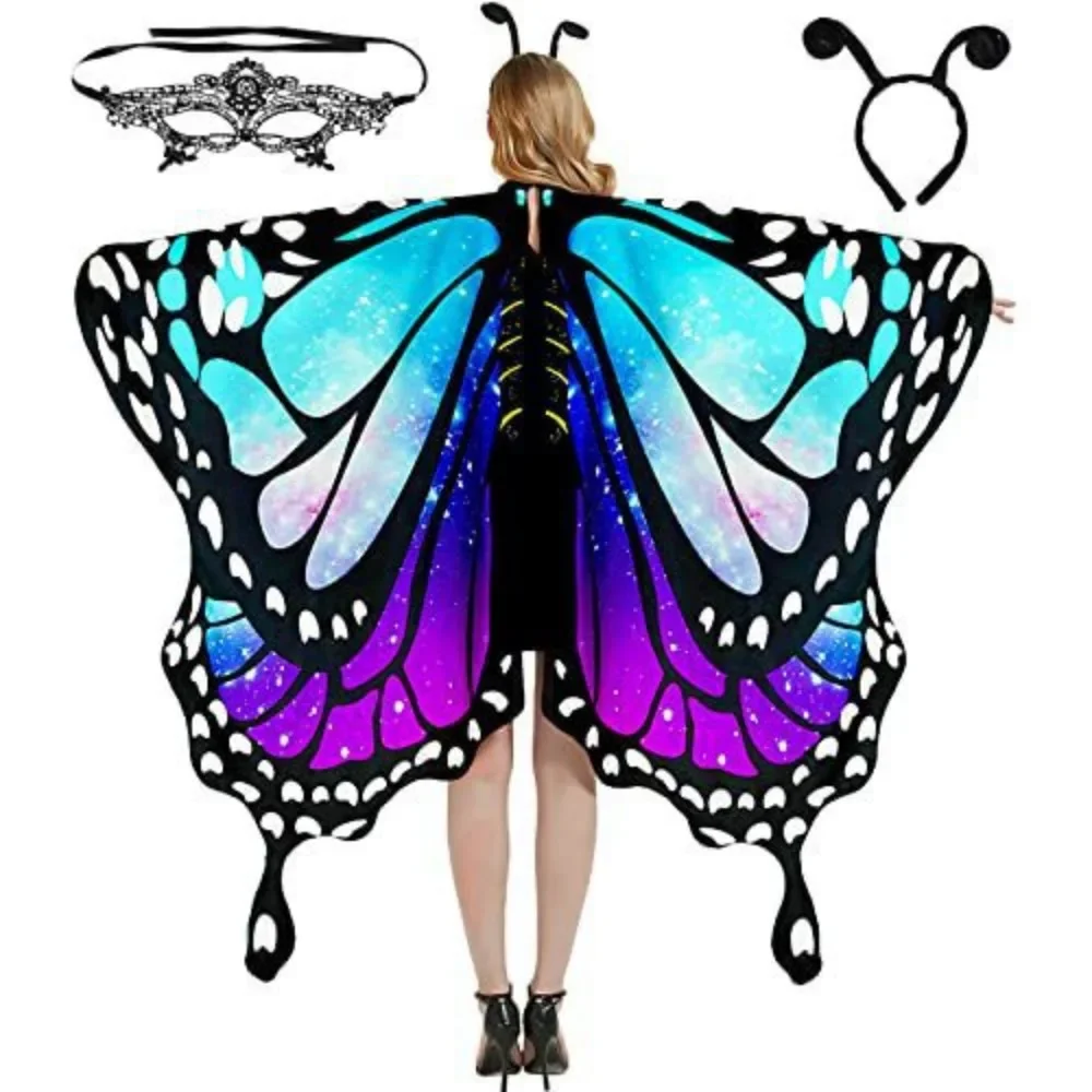 

Butterfly Wings Cape for Dress Up Shawl Cloak Fancy Dress Costume Accessory Rave Women Halloween party Stage Cloak
