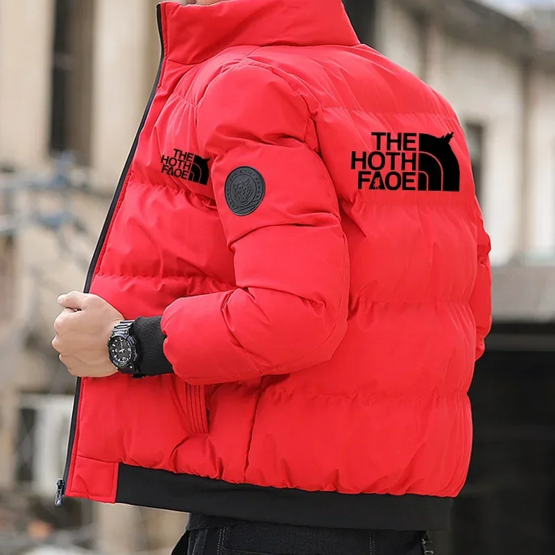 Fashion and Leisure New Winter Sports Thick Men's Warm Zipper Jacket Casual Men's Jacket Windproof Cotton Down Zipper Jacke