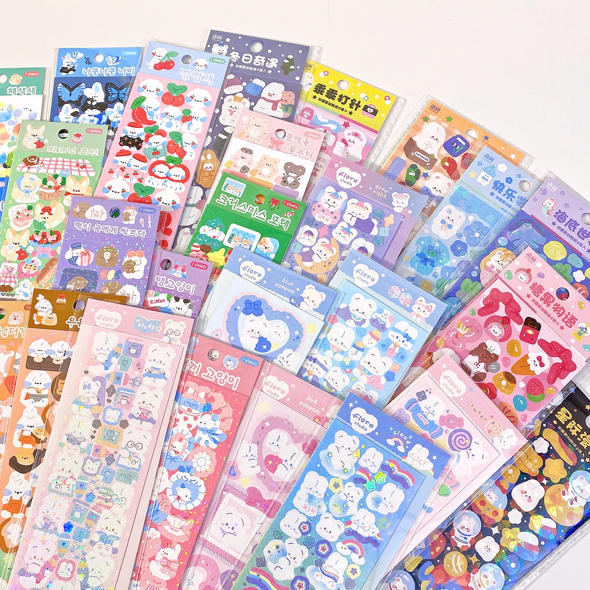 New Arrival Kpop16pcs/12pcs/7pcs Full Set Series Decorative Stickers Kawaii Idol Card Scrapbooking Sticker Korean Stationery