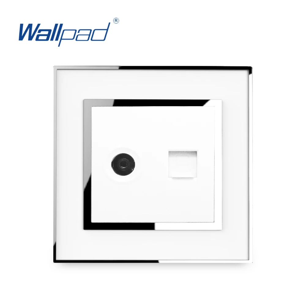 Enhanced Product Title: 
Premium CAT7 Dual Data Socket with Elegant Acrylic Glass Frame (White, Black, Gold)