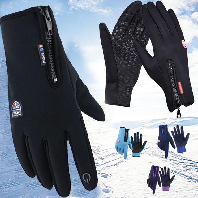 Gants Hiver Chauds à Ecran Tactile pour Hommes Femmes, Gants de Cyclisme  Gants de Velo VTT Chauds d'hiver, Noirs Antidérapants Thermiques Conduite Gants  Travail Hiver Coupe-Vent Gants pour Sports : : Mode