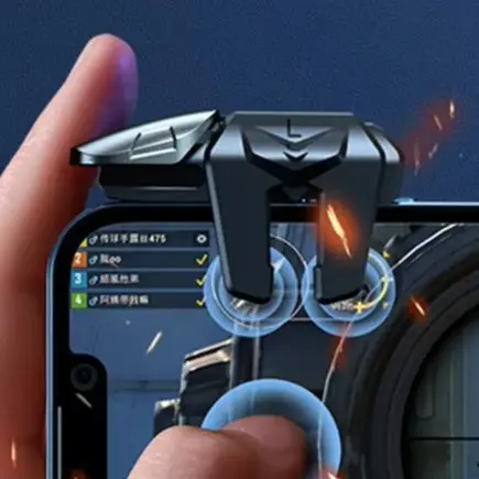 Enhanced Mobile Game Controller - 6-Finger Gamepad with Joystick and Fire Trigger Buttons