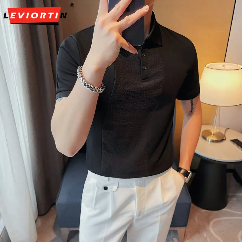 

Рубашка-поло мужская с коротким рукавом, в британском стиле