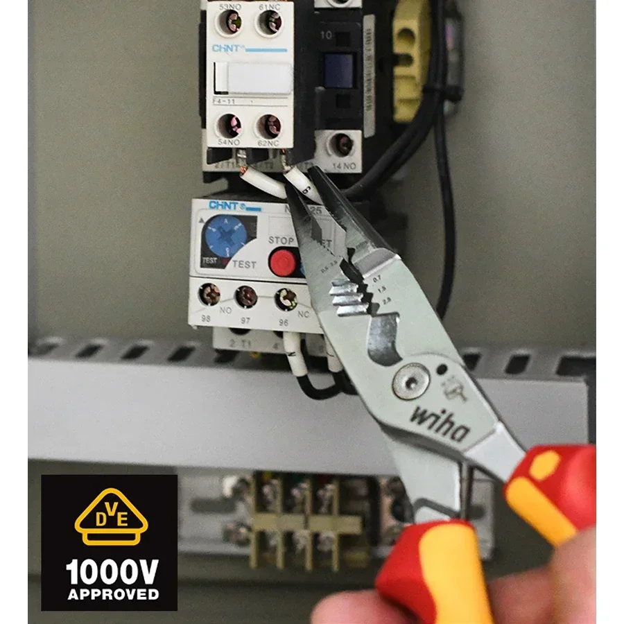 Insulated Pliers 8 in 1 Insulated Pliers 1000V VDE Snip Nose Wire Stripping plier Multifunctional Electrician hand Tool 45489
