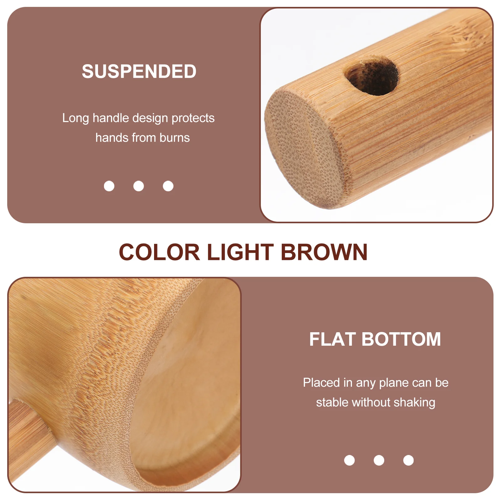 Watering Ladle Bamboo Tumbler Canning Practical Garden Flower for Home Scoop Wooden Spoon