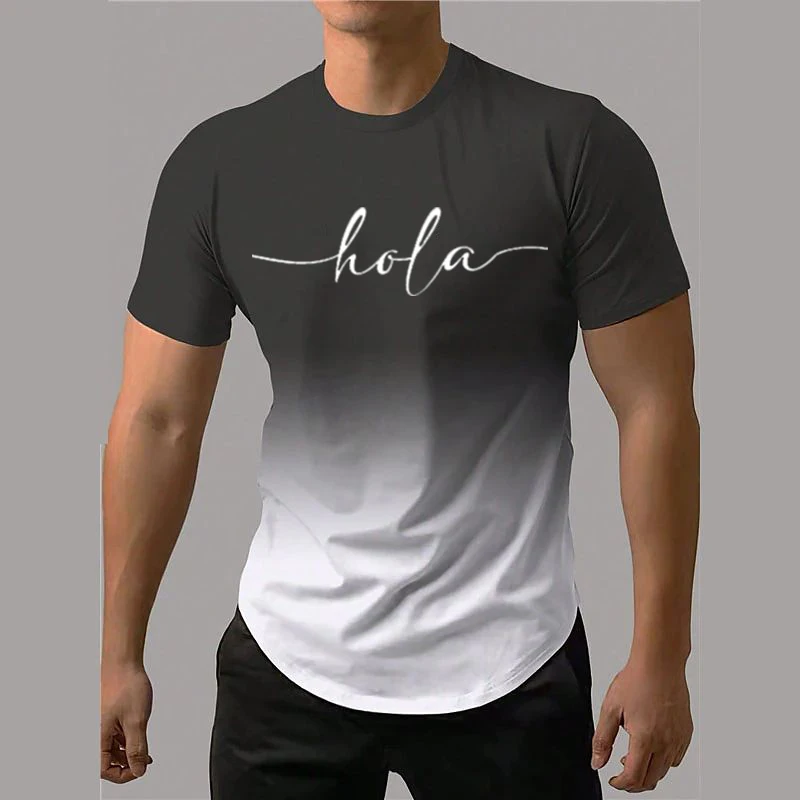 Camiseta-con-estampado-de-letras-para-hombre-camisa-de-manga-corta-con ...