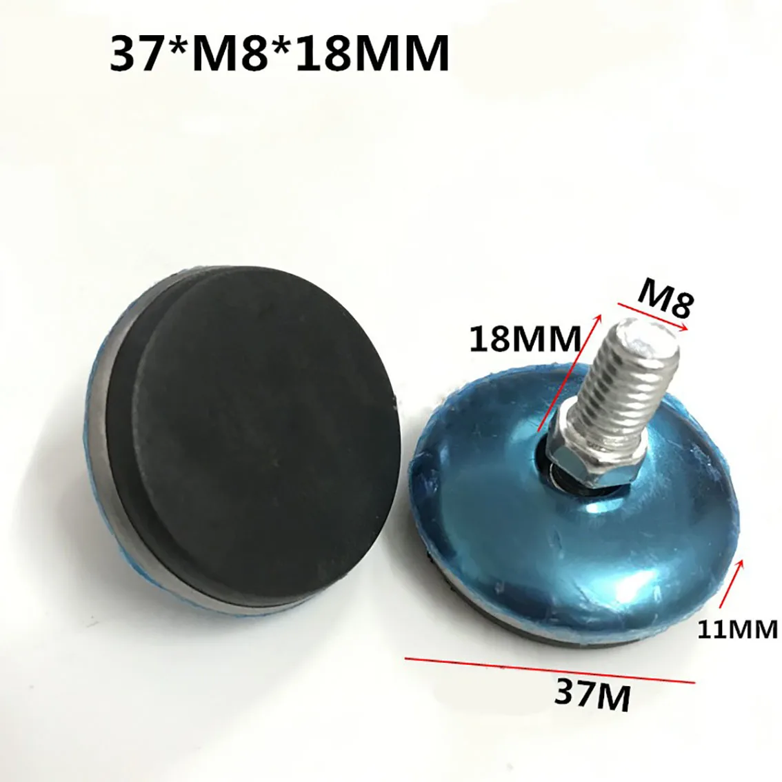 M6 M8 조절식 발패드 직경 28mm 37mm 49mm 가구 다리 테이블 레벨링 유니버설 조인트 발패드 나사