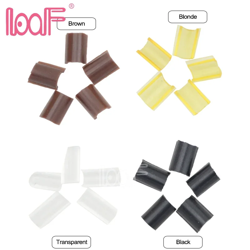 LOOF 100pcs hair glue Nail Tip Keratin U-Shaped Fusion Chips for Capsules hair extensions Tools
