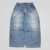 Street Popular Vintage Washed Straight Jeans Men New Harajuku Casual Hip Hop Mopping Wide Leg Pants Unisex Loose Denim Trousers 2