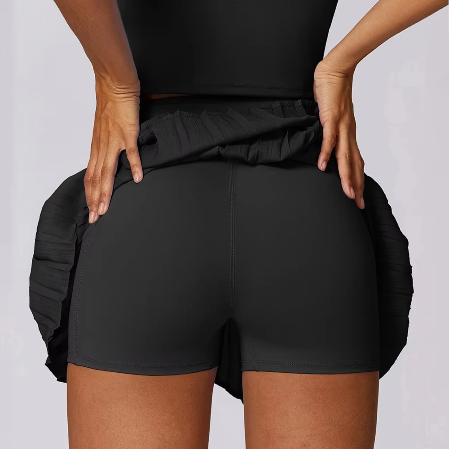 Girl Pleated Sports Skirts Dancing Golf Tennis Skirt Women Gym Workout Fitness Shorts High Waist Running Skort