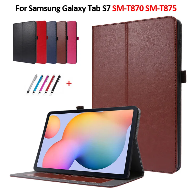 

For Galaxy Tab S7 Case Coque PU Leather Cards Holder Stand Tablet Funda For Samsung Galaxy Tab S7 Case 11 Inch SM-T870 SM-T875