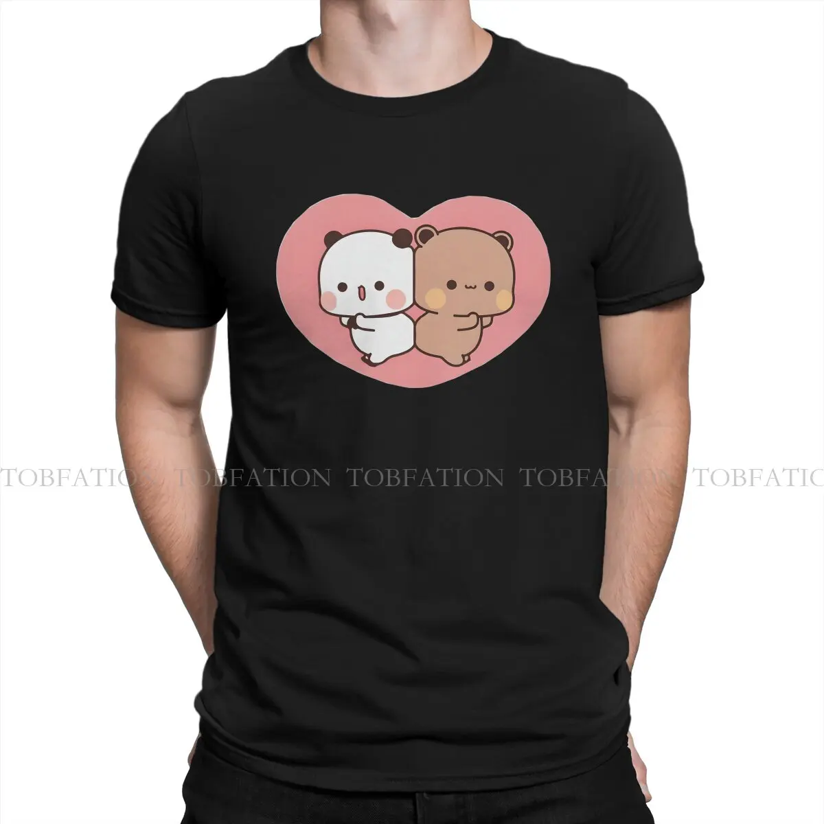 

Bubu And Dudu Heart T Shirt Fashion Men's Tees Summer 100% Cotton Clothing O-Neck TShirt