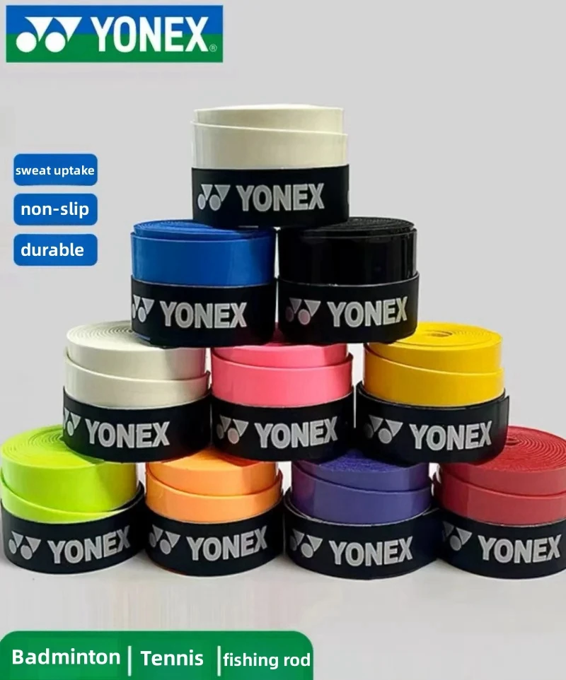 16PC YONEX Overgrip Badminton Racquet Adhesive Anti-slip Moisture-Absorbing Flat Belt Grip Tennis Sports Bag Strap