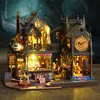 DIY Wooden Miniature Model Kit Flower Magic City Casa 3D Puzzle Dollhouse With Furniture Lights Home Decor for Friends Gifts 4