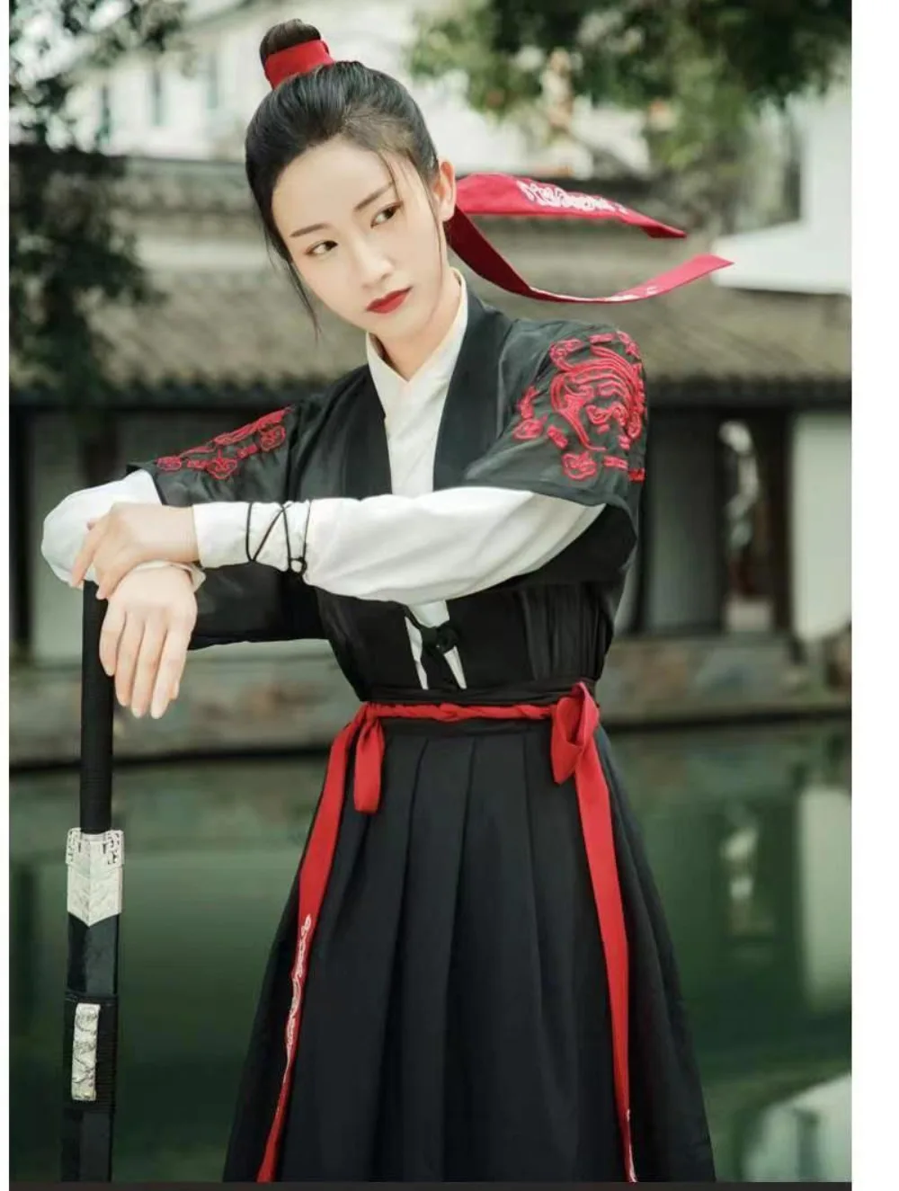Tang Dynasty Ancient Costumes Hanfu Dress Women Chinese Swordsman Costume Clothing Lady National Black Hanfu Outfit Ethnic Wear ancient china tv play movie clothing chinese operas madam yuan wai s costume peking huangmei shaoxing opera old lady outfit