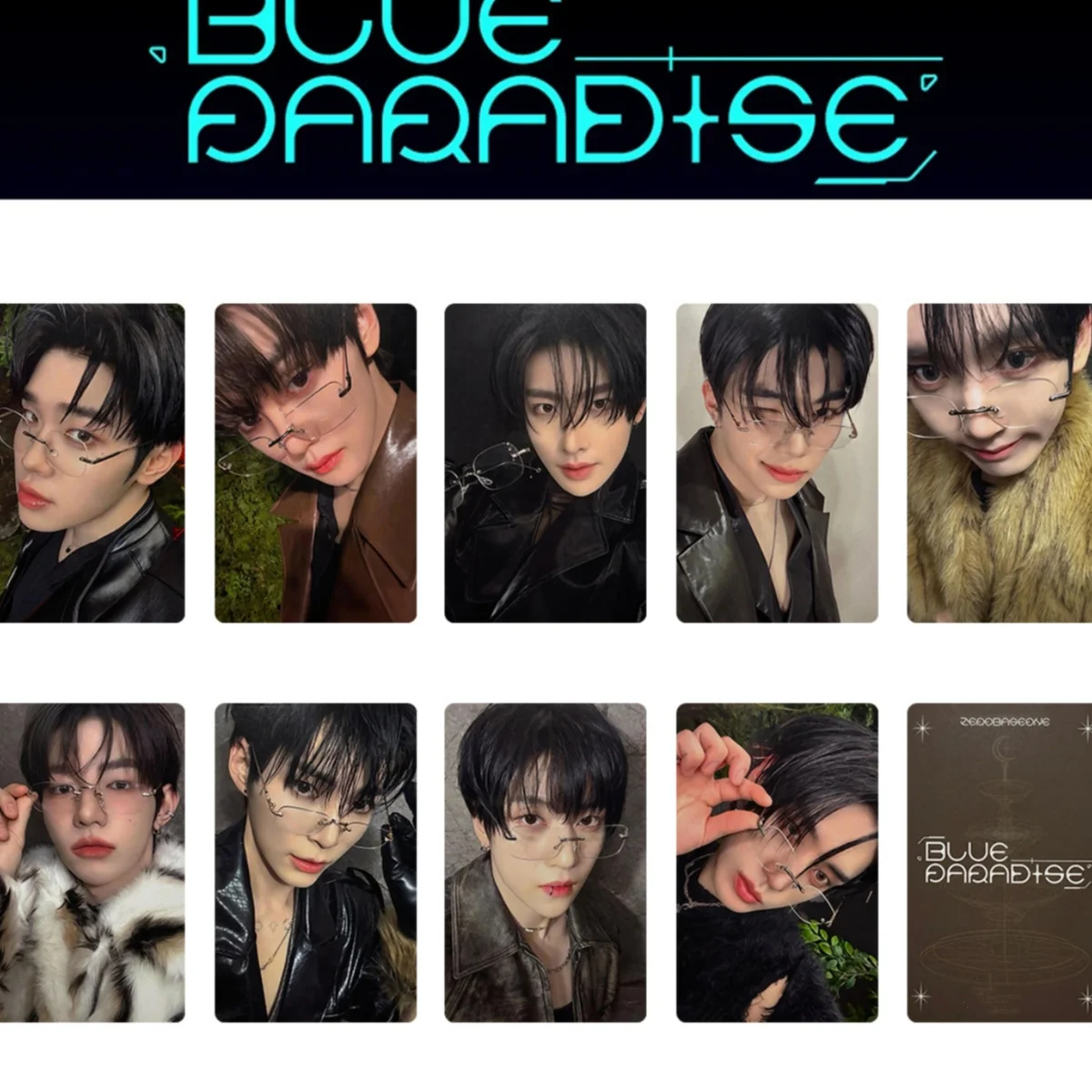 KPOP Zerobaseone アルバムフォトカード 9 ピース/セットブルー