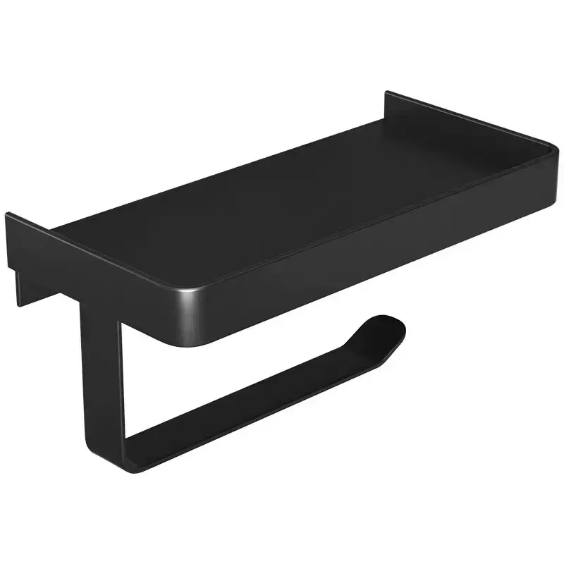 HOT 18cm Multifunctional Bathroom Organizer Black Toilet Paper Holder Roll Holder Phone accesorios para ba&ntilde;o