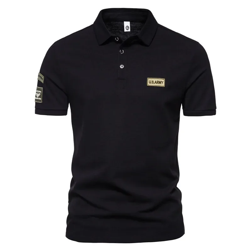 New Men Short Sleeve Tshirts Summer Breathable Embroidered Polo Shirt for Men Lightweight Solid Color Large Tops Best Sellers In Men's Clothing