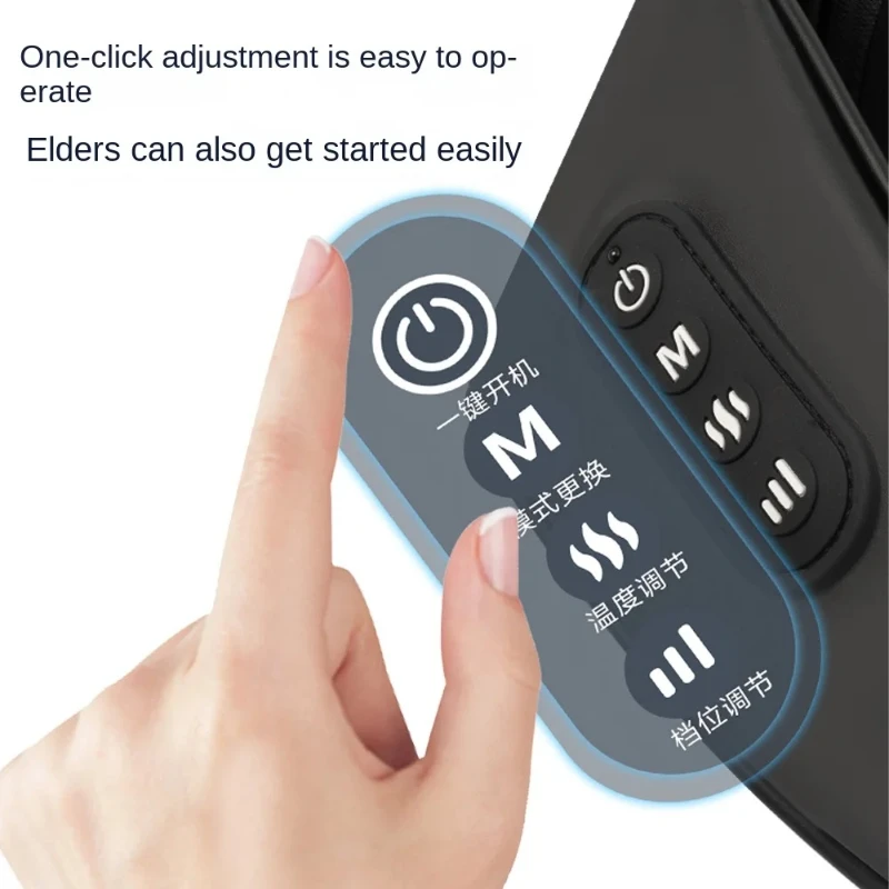 USB Rechargeable Massager for Office & Home Cordless Shiatsu Heated Neck & Shoulder Massager Relaxing Body Electric Massage Tool